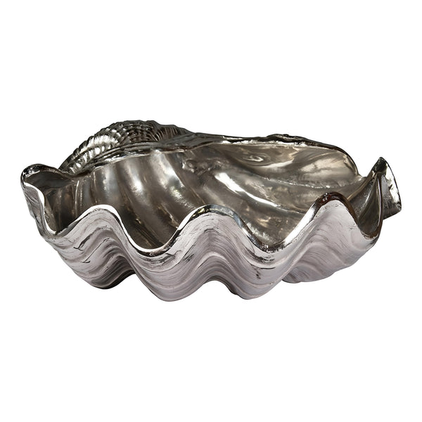 Large Silver Plated Clam Shell Wine Bottle Holder