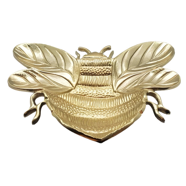 Gold Plated Decorative Tabletop Bee Dish Bowl