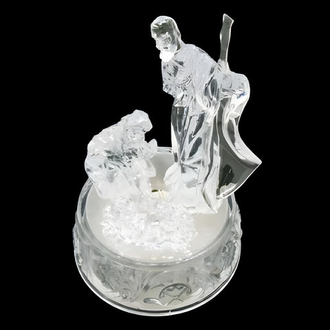 Acrylic Christmas Light Up Nativity Holy Family Statue