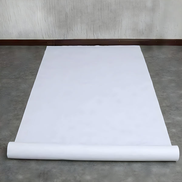 20 metres x 1.5 metres White Aisle Runner Carpet- Non Woven Felt Fabric