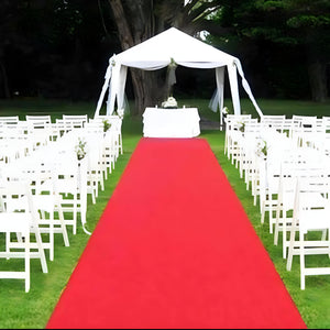 9 metres x 0.85 metres Red Aisle Runner Carpet- Non Woven Felt Fabric