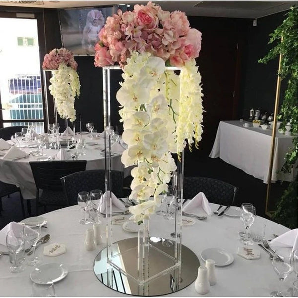 Clear Acrylic 60cm Wedding Centrepiece Flower Display Plinth Stand