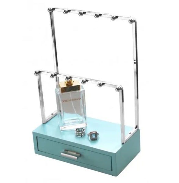 Tiffany Blue Jewellery Stand Holder with Drawer