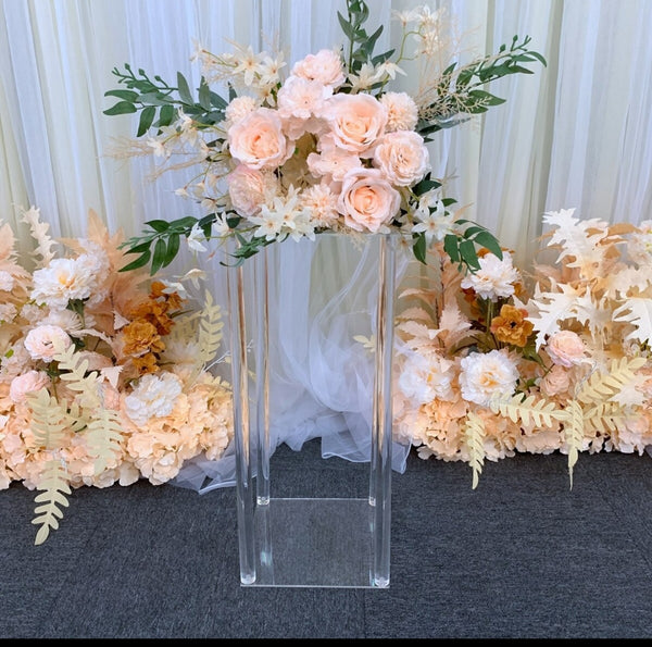 Clear Acrylic 40cm Wedding Centrepiece Flower Display Plinth Stand