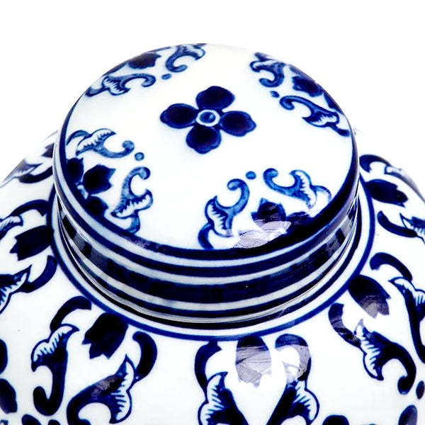 Blue & White Ceramic Jonquil Decorative Ginger Jar