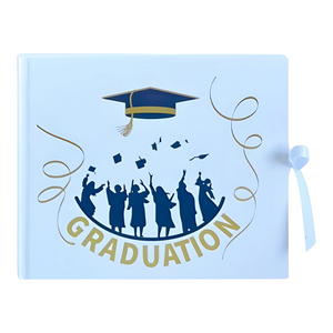 White Graduation Message Guest Book in Gift Box