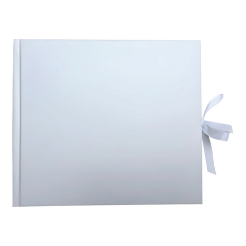 Plain White Message Guest Book in Gift Box