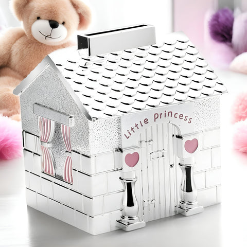 Shiny Silver Plated Little Princess House Money Box