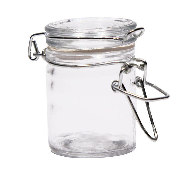 Bulk 24 Clear Glass Jar with Clip Lid Wedding Baptism Party Favour Bomboniere Gift