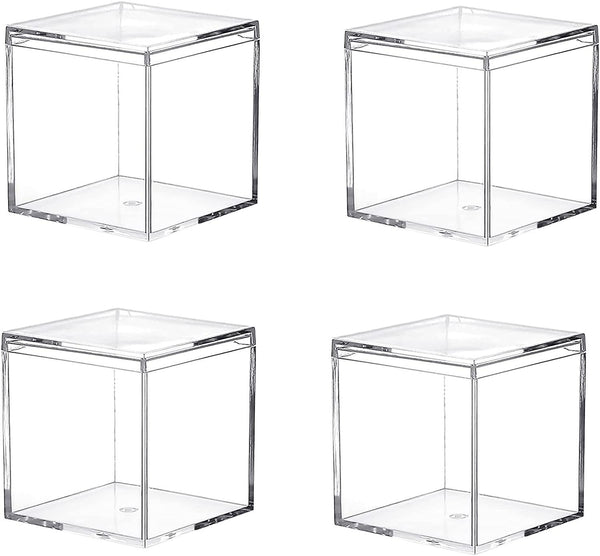 Set of 12 Clear Square Cube Acrylic Box Boxes with Lid Wedding Christening Baptism DIY Favours Gifts Bomboniere Wedding Baptism Christening 8.5cm 8.5cmx8.5cm