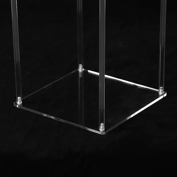 Clear Acrylic 40cm Wedding Centrepiece Flower Table Display Plinth Stand wedding party events table venue decor flower arrangement square plinths