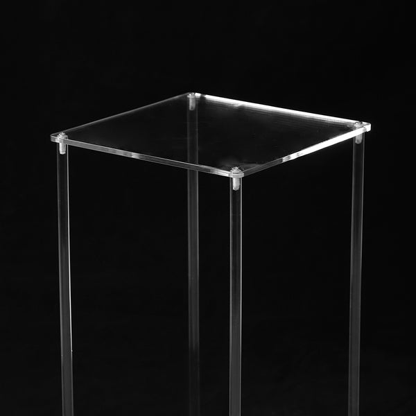 Clear Acrylic 40cm Wedding Centrepiece Flower Table Display Plinth Stand wedding party events table venue decor flower arrangement square plinths