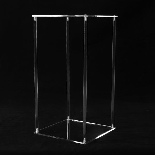 Clear Acrylic 40cm Wedding Centrepiece Flower Table Display Plinth Stand wedding party events table venue decor flower arrangement square plinths