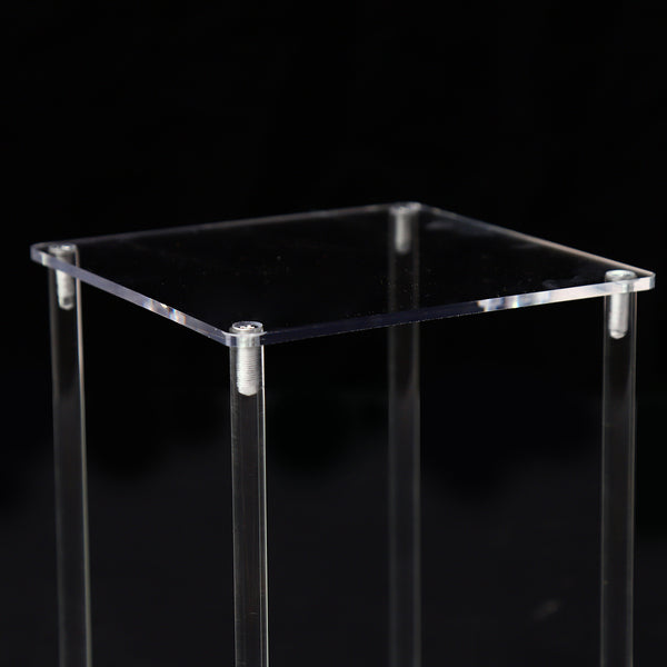 Clear Acrylic 20cm Wedding Centrepiece Flower Table Display Plinth Stand wedding party events table venue decor flower arrangement square plinths