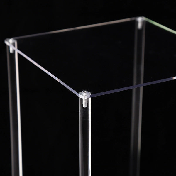 Clear Acrylic 60cm Wedding Centrepiece Flower Table Display Plinth Stand wedding party events table venue decor flower arrangement square plinths