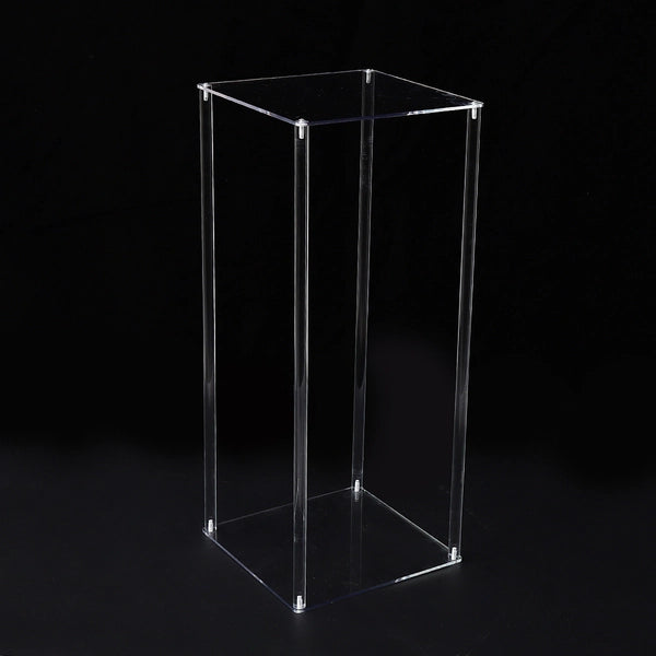 Clear Acrylic 60cm Wedding Centrepiece Flower Table Display Plinth Stand wedding party events table venue decor flower arrangement square plinths