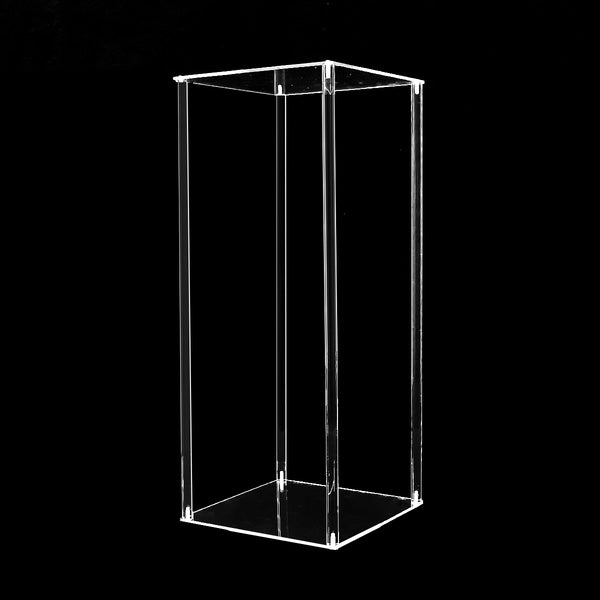 Clear Acrylic 60cm Wedding Centrepiece Flower Table Display Plinth Stand wedding party events table venue decor flower arrangement square plinths