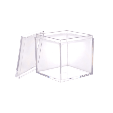 Set of 12 Clear Square Cube Acrylic Box Boxes with Lid- Wedding Christening Baptism DIY Favours Gifts Bomboniere Wedding Baptism Christening 6.5cm  6.5cmx6.5cm