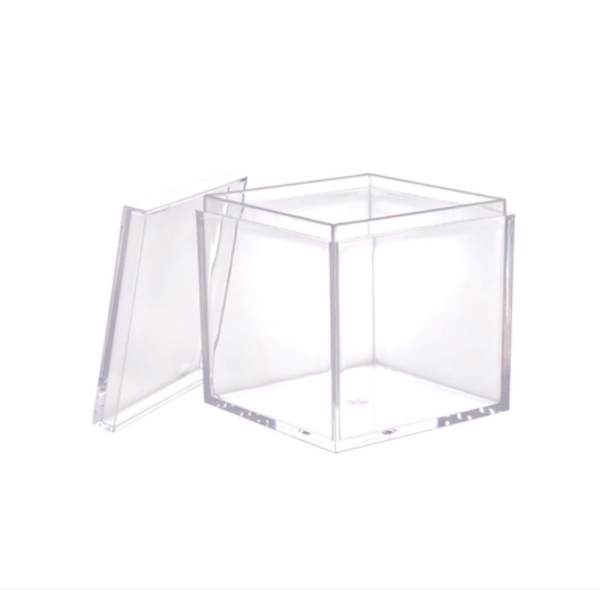 Set of 12 Clear Square Cube Acrylic Box Boxes with Lid Wedding Christening Baptism DIY Favours Gifts Bomboniere Wedding Baptism Christening 8.5cm 8.5cmx8.5cm