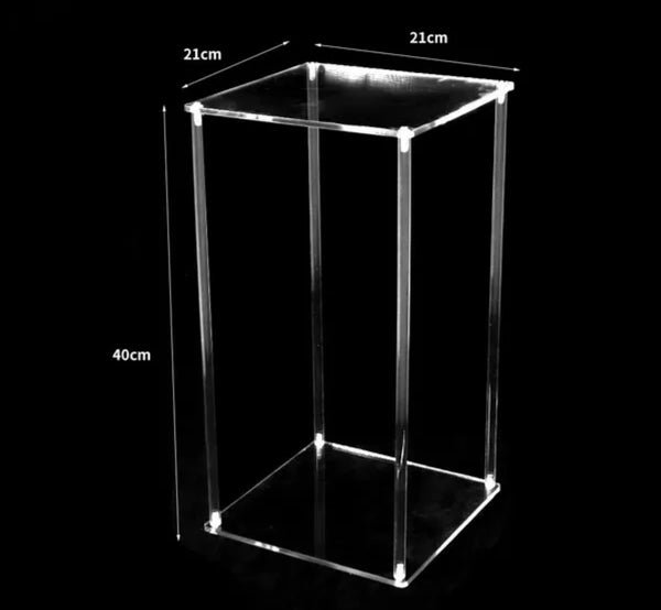 Clear Acrylic 40cm Wedding Centrepiece Flower Table Display Plinth Stand wedding party events table venue decor flower arrangement square plinths