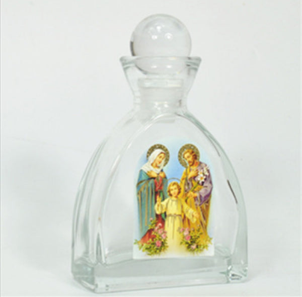 Holy Jesus Christ, Mother Mary, Virgin Mary, Holy Water Bottle, Holy Water, Holy Water Glass Bottle, Holy Water, Holy Oil, Catholic, Christian, Christening, Baptism, Oil Bottle, Christening Favour, Gift, Bomboniere, Favours, Gifts, Guests Gift, DIY, The Holy Family, Joseph and Mary, Joseph & Mary, Η Αγία Οικογένεια, Doxaras RELIGIOUS CATHOLIC CHRISTIAN THE HOLY FAMILY GLASS EMPTY HOLY WATER BOTTLE