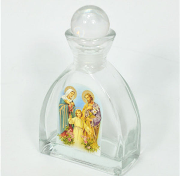 Holy Jesus Christ, Mother Mary, Virgin Mary, Holy Water Bottle, Holy Water, Holy Water Glass Bottle, Holy Water, Holy Oil, Catholic, Christian, Christening, Baptism, Oil Bottle, Christening Favour, Gift, Bomboniere, Favours, Gifts, Guests Gift, DIY, The Holy Family, Joseph and Mary, Joseph & Mary, Η Αγία Οικογένεια, Doxaras RELIGIOUS CATHOLIC CHRISTIAN THE HOLY FAMILY GLASS EMPTY HOLY WATER BOTTLE