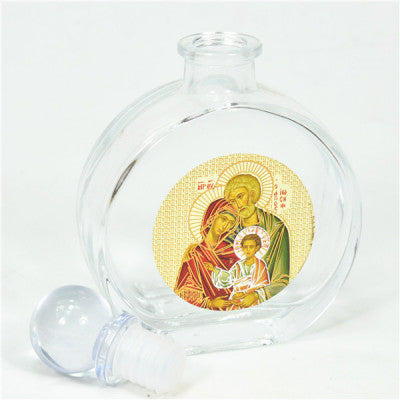 Holy Jesus Christ, Mother Mary, Virgin Mary, Holy Water Bottle, Holy Water, Holy Water Glass Bottle, Holy Water, Holy Oil, Orthodox, Christening, Baptism, Oil Bottle, Christening Favour, Gift, Bomboniere, Favours, Gifts, Guests Gift, DIY, The Holy Family, Joseph and Mary, Joseph & Mary, Η Αγία Οικογένεια, Doxaras Η Αγία Οικογένεια, Doxaras RELIGIOUS ORTHODOX CHRISTIAN THE HOLY FAMILY GLASS EMPTY HOLY OIL WATER BOTTLE