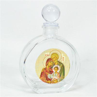 Holy Jesus Christ, Mother Mary, Virgin Mary, Holy Water Bottle, Holy Water, Holy Water Glass Bottle, Holy Water, Holy Oil, Orthodox, Christening, Baptism, Oil Bottle, Christening Favour, Gift, Bomboniere, Favours, Gifts, Guests Gift, DIY, The Holy Family, Joseph and Mary, Joseph & Mary, Η Αγία Οικογένεια, Doxaras Η Αγία Οικογένεια, Doxaras RELIGIOUS ORTHODOX CHRISTIAN THE HOLY FAMILY GLASS EMPTY HOLY OIL WATER BOTTLE