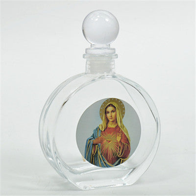 Holy Mother Mary, Virgin Mary, Holy Water Bottle, Holy Water, Holy Water Glass Bottle, Holy Water, Holy Oil, Catholic, Christian, Christening, Baptism, Oil Bottle, Christening Favour, Gift, Bomboniere, Favours, Gifts, Guests Gift, DIY, Catholic Christian Sacred Heart Holy Virgin Mother Mary Empty Glass Holy Water Bottle with Ball Lid