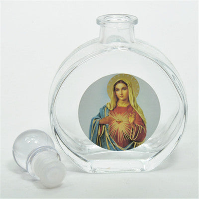 Holy Mother Mary, Virgin Mary, Holy Water Bottle, Holy Water, Holy Water Glass Bottle, Holy Water, Holy Oil, Catholic, Christian, Christening, Baptism, Oil Bottle, Christening Favour, Gift, Bomboniere, Favours, Gifts, Guests Gift, DIY, Catholic Christian Sacred Heart Holy Virgin Mother Mary Empty Glass Holy Water Bottle with Ball Lid